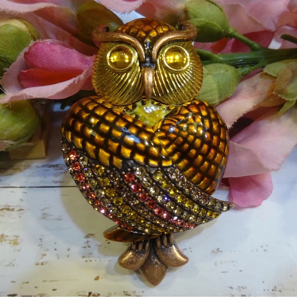 Joan Rivers Owl Brooch